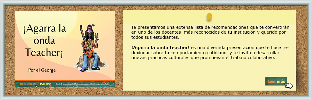 Agarra la onda teacher! Inclusin y no violencia